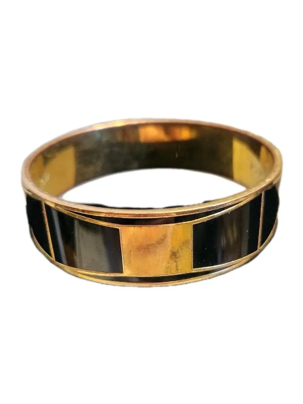 Kate Spade Take A Bow Gold Toned Bangle Bracelet With Spade READ - Picture 4 of 13